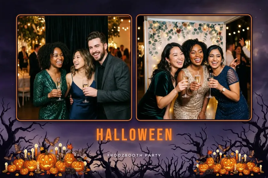 Photo booth template « Haunted night »